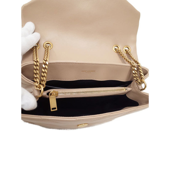 Saint Laurent Paris Lulu Small Shoulder Bag Beige - Picture 3 of 9